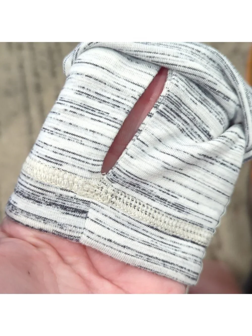 Lululemon Think Fast Hoodie Space Dye Camo White Multi / Silver Spoon